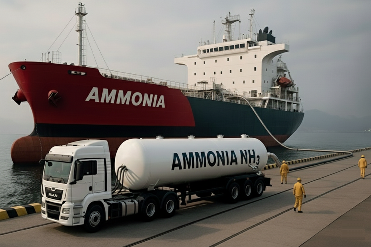 암모니아 Truck to Ship 벙커링 이미지